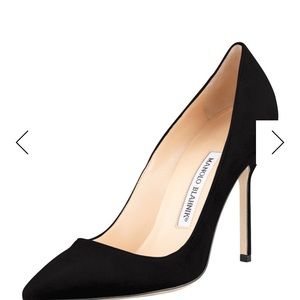 AUTHENTIC Manolo Blahnik BB 105mm Suede Pump